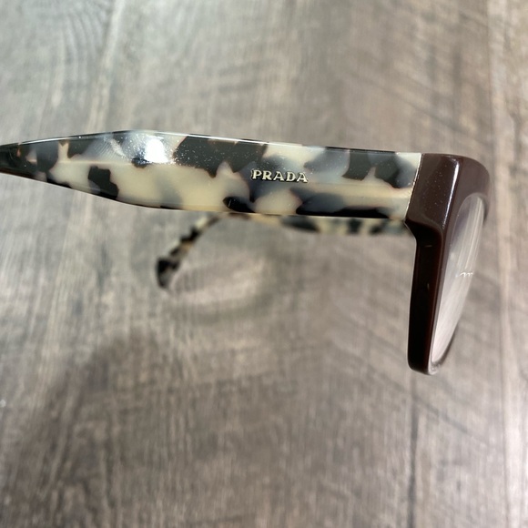 PRADA VPR14Q DHO-1O1 53mm Brown Tortoise Eyeglasses - Picture 3 of 9